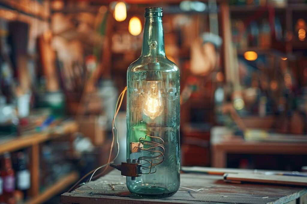 Comment fabriquer une lampe avec une bouteille ?